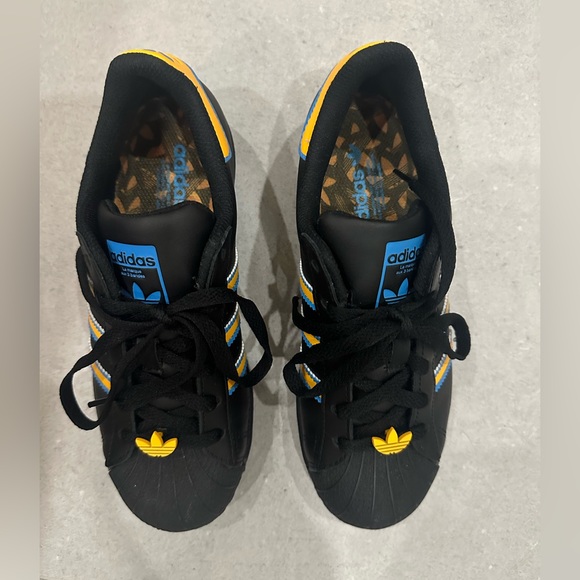 Adidas Superstar J “Black Gold Blue” - Picture 2 of 7